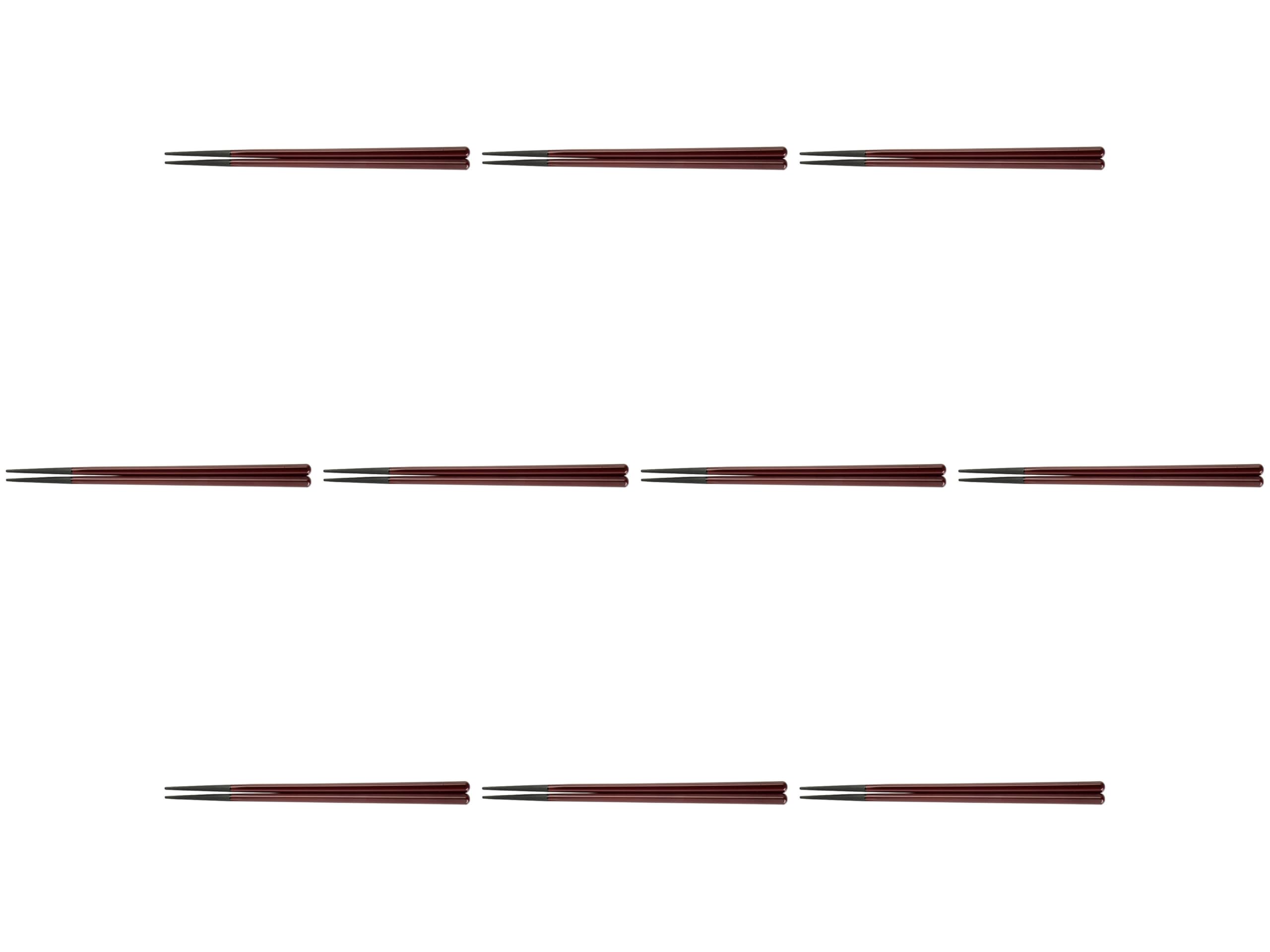 

Set of 10 Hexagonal Wood Grain Teak x x Wooden Chopsticks by Setomonohonpo 20.5cm Chopsticks, (Two Coats) [20.5 0.7 0.8cm]