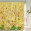 Chinese Style Flowers Birds Shower Curtains Printed Bath Curtains Bathroom Waterproof Fabric With 12 Hooks Home Decor Screen