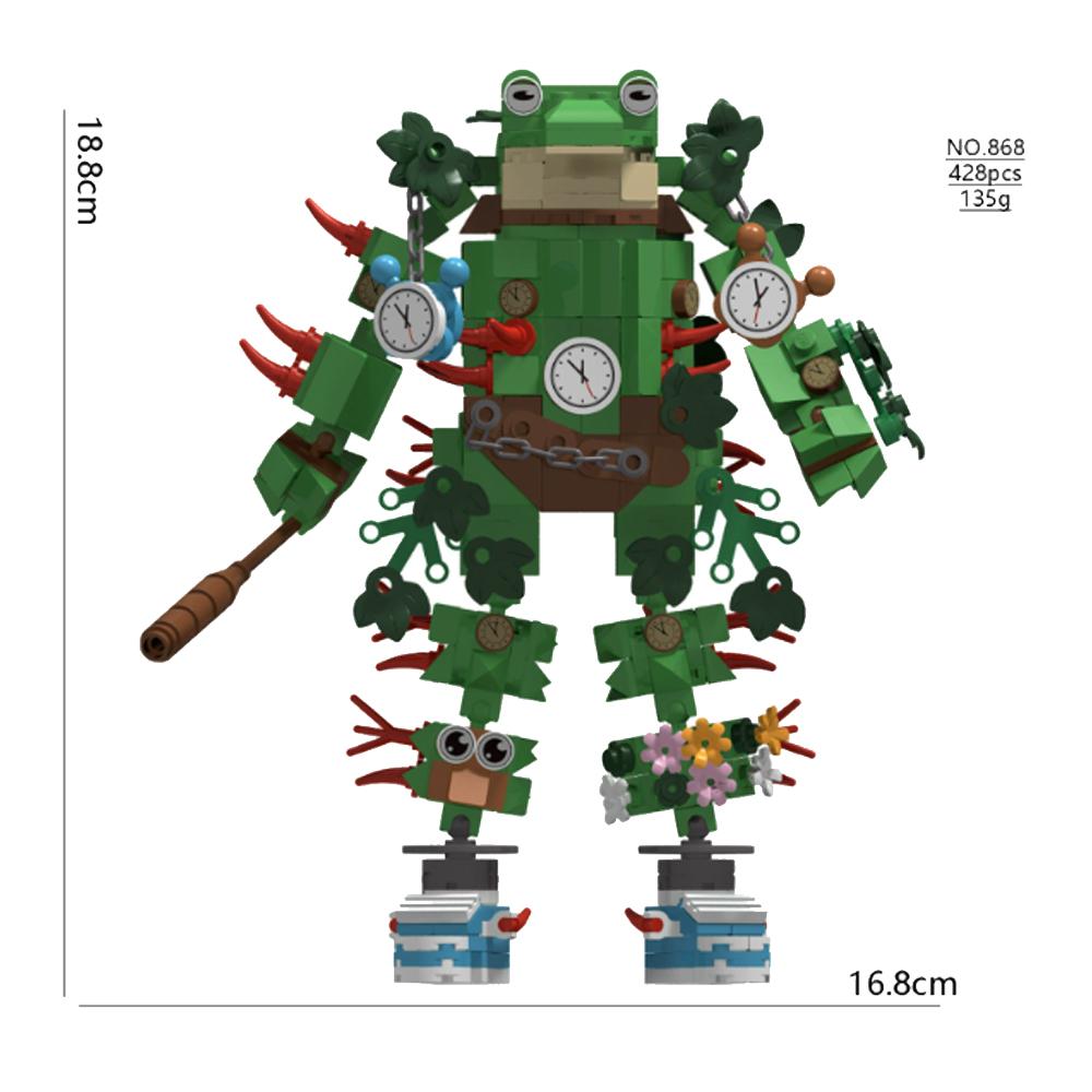 Italian Brainrot Animal MOC Building Block Tung Tung Tung Sahur Wheel Frog Elephant Tree Monster Monkey Toy Desk Decoration Q064