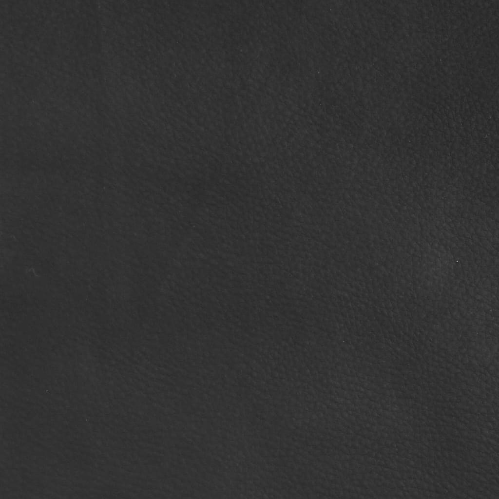 Black Bench 107 X 80 X 81 Cm Faux Leather