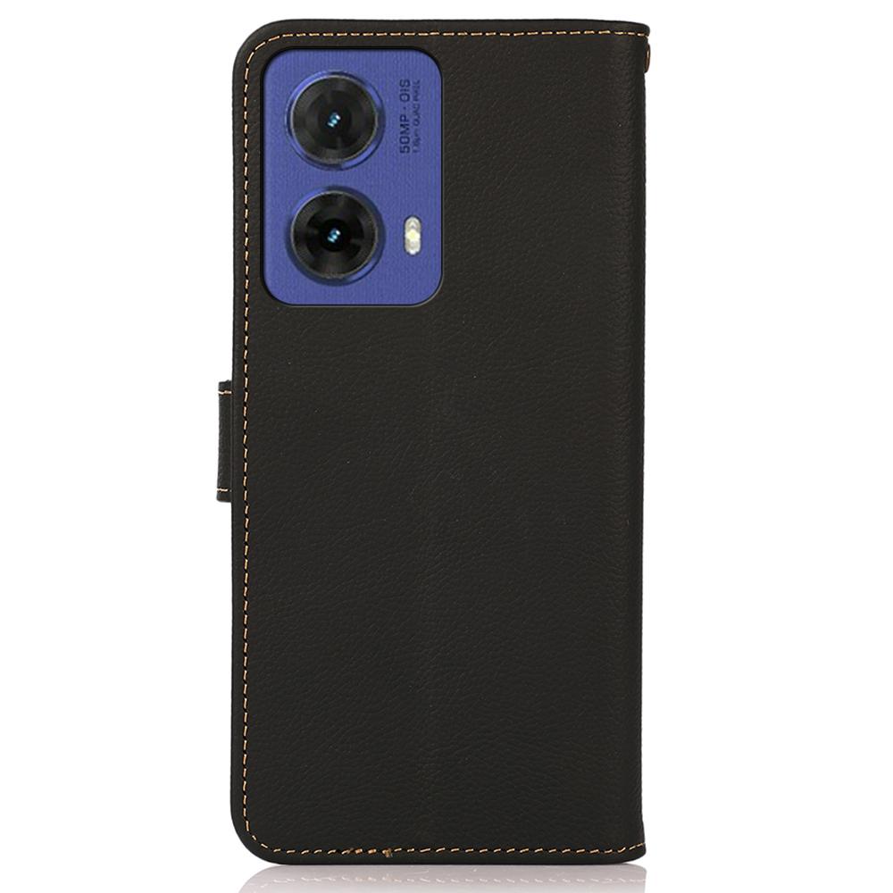 KHAZNEH For Motorola Moto G85 5G/S50 Neo 5G Case Genuine Cow Leather Wallet Phone Cover