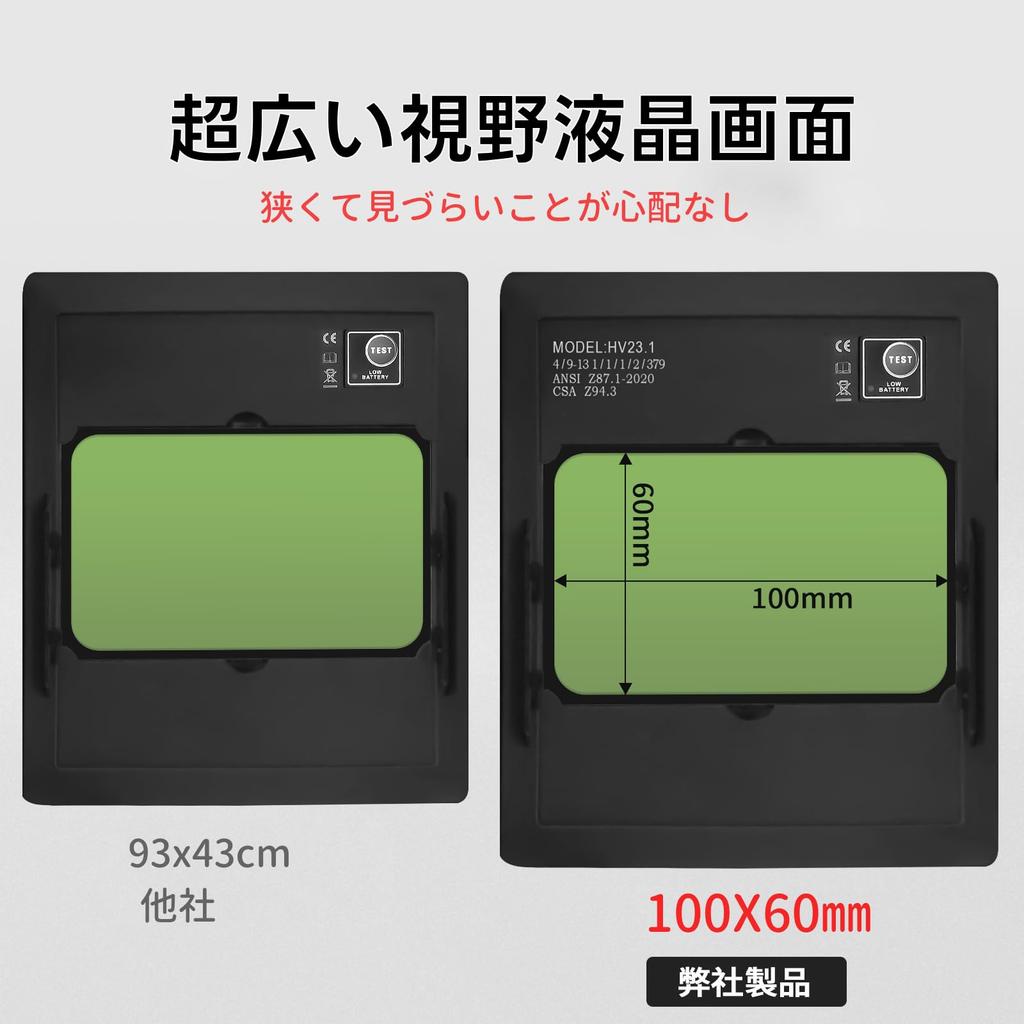 H HZXVOGEN Welding Mask with Large Welding Seconds Compatible with Shielded Metal Arc and Includes Protective Japanese Instruction Manual