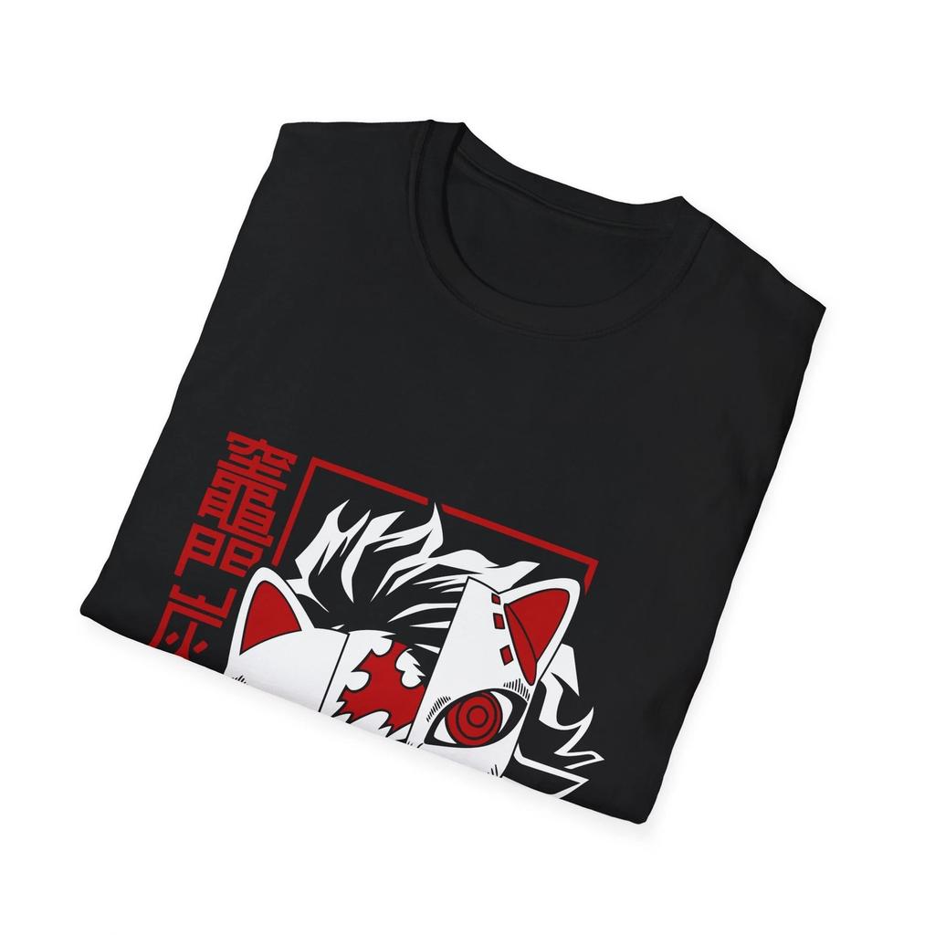 Tanjiro Mask Unisex T-Shirt Anime Shirt Demon Killer T-Shirt Summer New Vintage Fashion Men's and Women's Streetwear