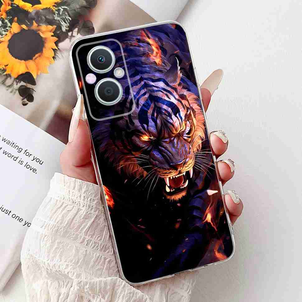 For Oppo A96 5G 6.43" PFUM10 Case PHA120 Luxurious Love Cute Cat TPU Soft Silicone Cover For Oppo Reno7 Z 5G CPH2343 Phone Shell