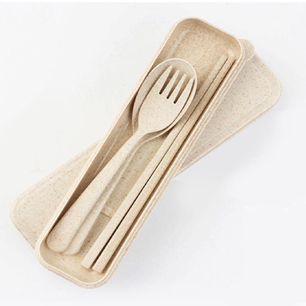 Reusable Travel Utensils Set with Case Portable Chopstick Fork Spoon Tableware Eco Friendly Cutlery Picnic Camping Utensils