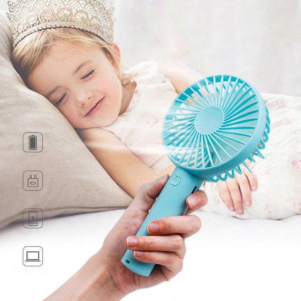 Handheld Fan Table Fan Compact Lightweight Portable Fan for Office Home Dorm White