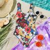 Girls Floral Print One Piece Swimsuit Kids Summer Casual Beachwear Swimwear for Children Lightweight Comfortable Fit