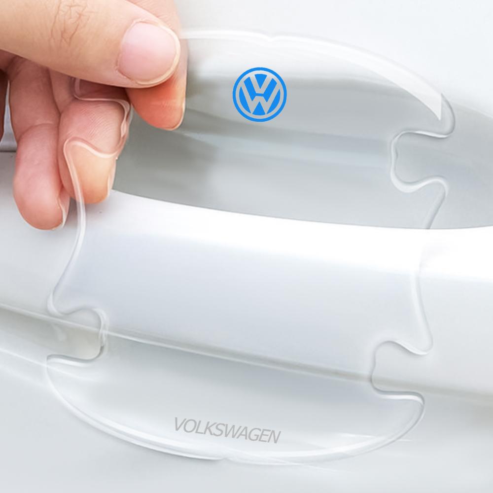 PCVHD1 New Car Door Bowl Handle Protector Stickers Transparent Anti-scratch Film For VW Polo Jetta Passat Golf Tiguan Touran Beetle