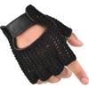 1 par de Guantes de Lana y Cuero para Hombre de Medio Dedo, Mitones para Fitness, Guantes para Ciclismo al Aire Libre y Fitness