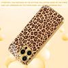 Goldfarbene Leopardenmuster-Metallic-Lackierung Glas-Handyhülle geeignet für iPhone 17 16 15 14 13 12 11 Pro Max Plus stoßfeste Rückseite