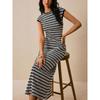 European Cross-Border Striped Knit Sleeveless Sheath Dress 2026 - Mid-Length Slim-Fit Women's Fashion