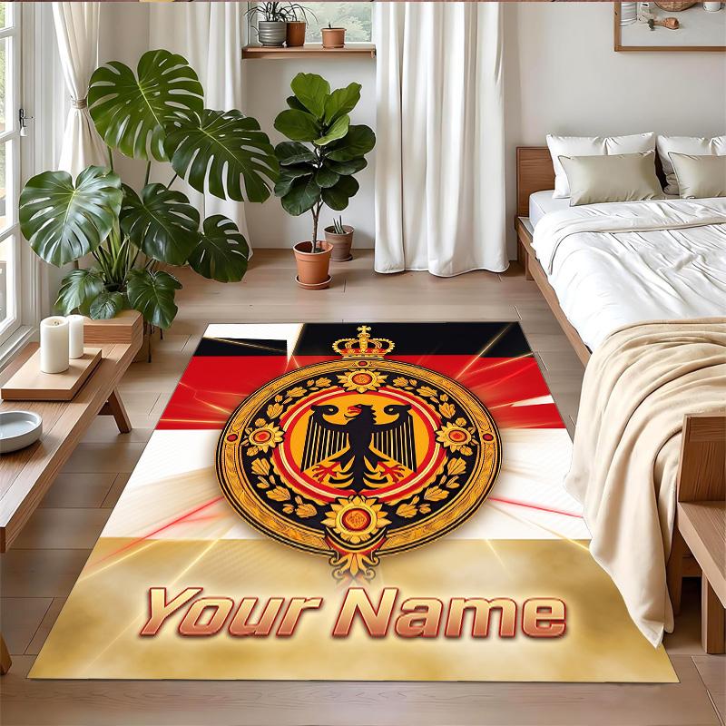 Crystal Velvet Rug Custom Name Text, Soft Non Slip Floor Mat Home DecorGermany national football team