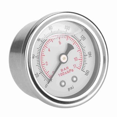 0 160 PSI bar Regulator ciśnienia paliwa w samochodzie Manometr Wskaźnik paliwa wypełniony cieczą Miernik oleju napędowego