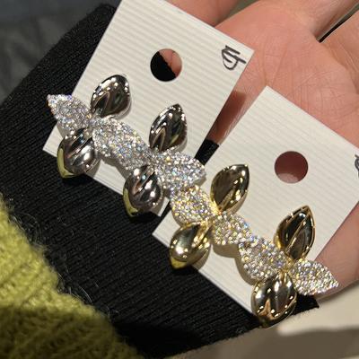 Zirkon Blumenohrringe personalisierte vielseitige Temperament Stecker Nische leichte Luxus hohe Sinn einfache Ohrringe Frauen