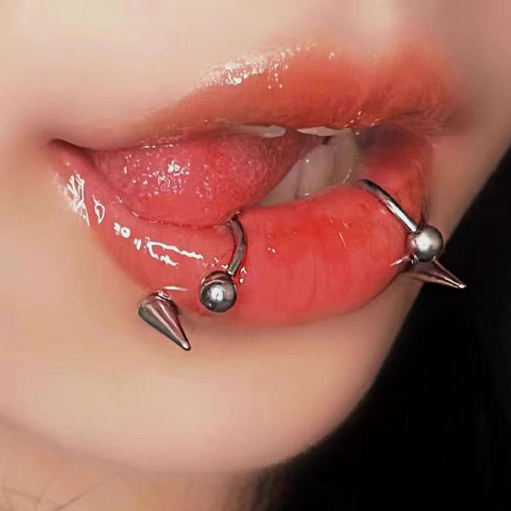 2 Pièces Anneau de Lèvre Piercing Lèvre Goujons Lèvre Anneau de Nez Piercing Gothique Anneau de Nombril Piercing Lèvre Bijoux de Corps