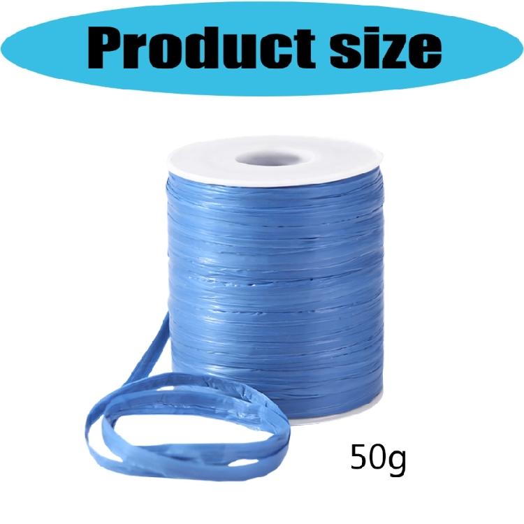 Flat Fiber Craft Cord for Crochet Weaving and Bag Making, Cotton Straw Ribbon Weaving Rope for Handmade Daily Work Use
