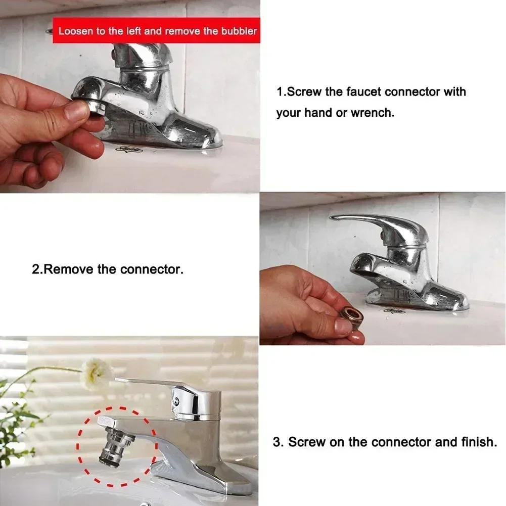 2pcs Thread Connectors Faucet Adapter Garden Irrigation Watering Hose Brass Plug-In Coupling M22 IG M24 AG Connection Parts