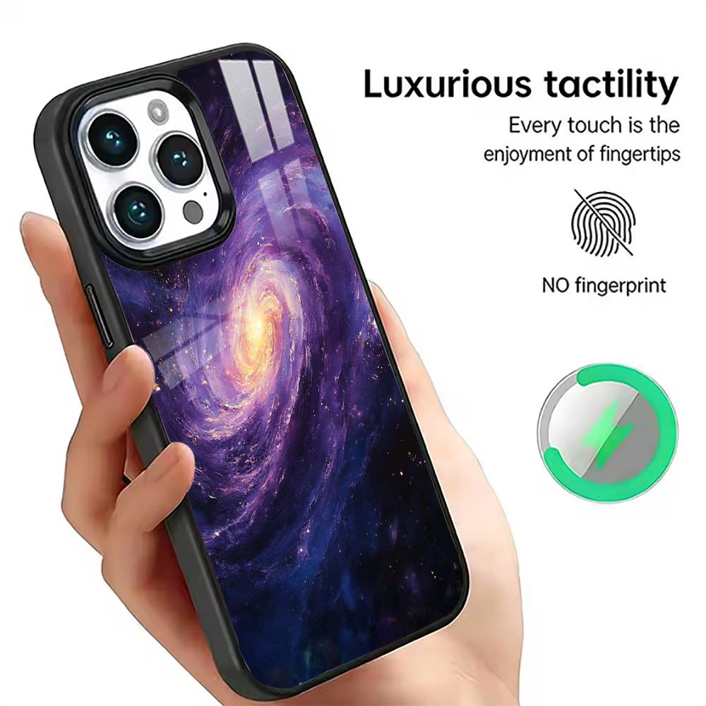Space Universe Galaxy Phone Case For iPhone17,16,15,14,13,12,11 Plus,Pro Magnetic For Magsafe Wireless Charging