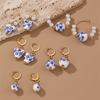 Heart Resin Plastic Earrings Vintage Chinese Design Women Decoration Fashion