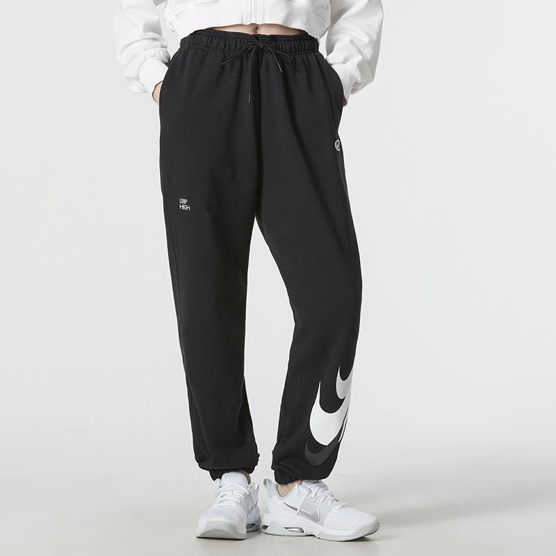 Nike Year Of The Rabbit CNY Series French Terry High-Waisted Knit Pants Women Bottoms Black FD4799-010