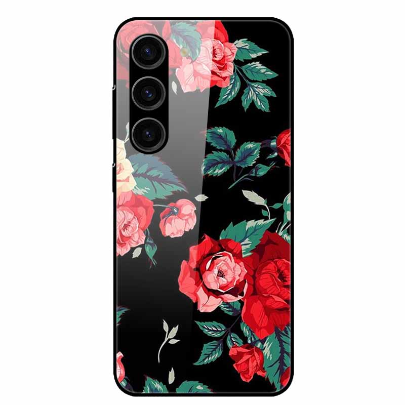 For Samsung Galaxy S25 Plus Case Tempered Glass Hard Phone Cover for Samsung S25 Ultra 5G Back Cases for GalaxyS25 S 25 S25Plus