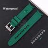 20mm 22mm Curved End Rubber Watchband For Casio Swordfish Seiko Tissot Omega Waterproof Silicone Sport Watch Band Bracelet Strap