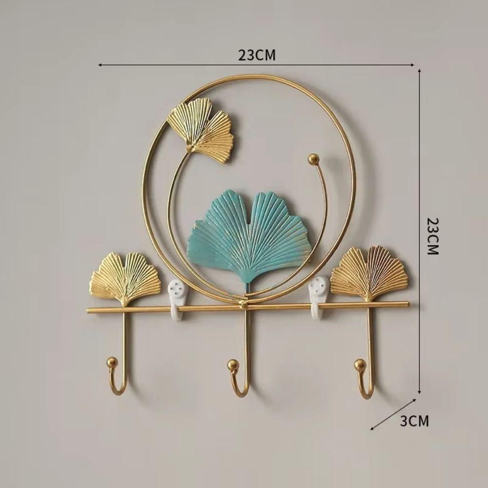 Nordic Style Hanging Key Holder Handmade Metal Storage Rack Iron Art Coat Hanger  Room Decorative