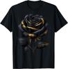 Black Rose with Golden Sparkes T-Shirt Unisex Tee