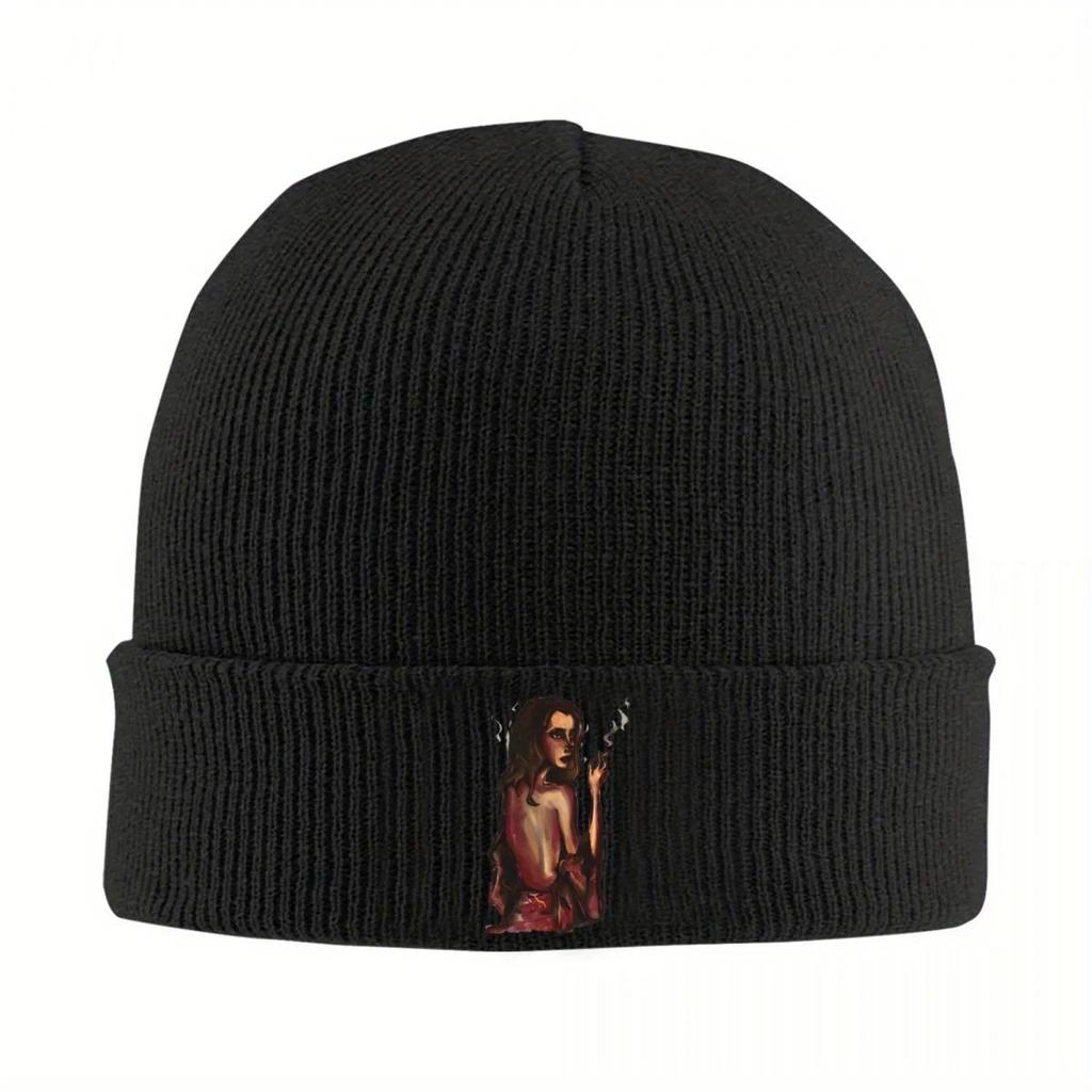 New Singer Lana Del Rey Music Knitted Hat Womens Unisexs Beanie Autumn Winter Hat Ultraviolence Hip Hop Album Crochet Melon