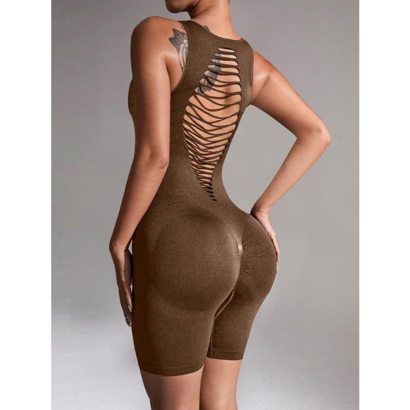 summer elasticity Gym Jumpsuit Women's Fitness Suit Short Sets Sports Overalls for Woman Tracksuit Yoga Clothing backless Workout Sportswear