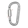 4 Stück Aluminiumlegierung Verriegelungskarabiner Feder-Schnapphaken D-Ringe Verriegelungskarabiner für Outdoor, Camping, Wandern, Angeln