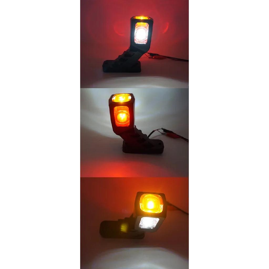 JVISUAL 3 Faces White Red Yellow 12/24V LED Side Marker Light Tail Light  For Trailer Truck Van Lorry Indicator Lamp Truck Lamp
