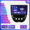 Hizpo 2din Android Autoradio for Peugeot 2005 Toyota Aygo 2014 Citroen C1 Car Radio Multimedia Video Player GPS Nav CarplayRDS FM Auto 4G BT DVR Cam