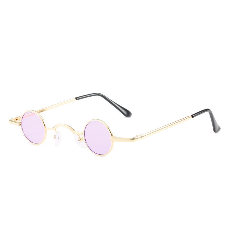 Small Frame Round Retro Sunglasses Men'S And Women'S Shape Mini Small Round Frame Prince Glasses Hip-Hop Sunglasses Tide