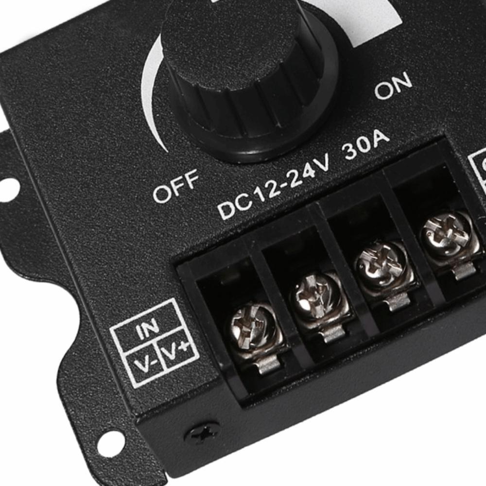 30A Current LED Dimmer Switch 12V-24V DC PWM Dimming Controller  Under Cabinet Lighting