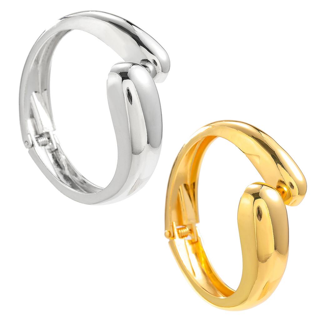 Bracelet Jonc Ajustable Tendance en Forme de Goutte d'Eau, Bracelet Ouvert Inspiré des Gouttelettes, Accessoire de Poignet Léger pour Femmes