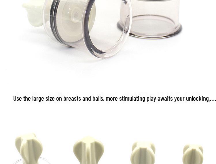 Women's Nipple Suction Cup Massager & Clamp - Vacuum Suction Training & BDSM Flirting Toy
