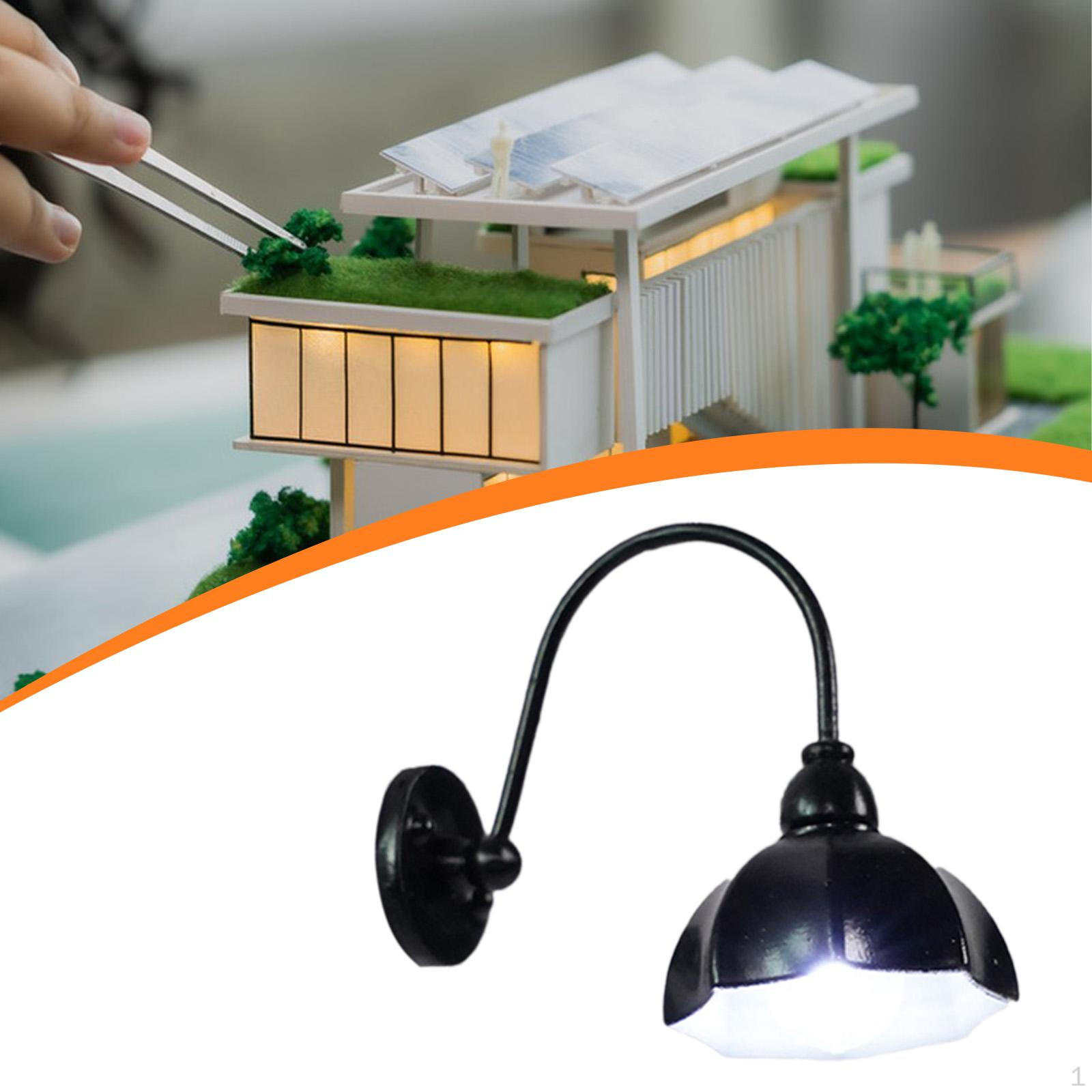 

1/12 Кукольный домик Миниатюрные настенные бра Аксессуар Украшение Модель-симуляция для Дома Микро чёрный