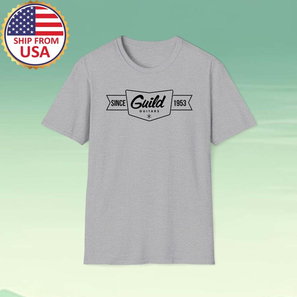 Guild Guitar Since 1953 Men#039;s Grey Size S5XL Unisex T-Shirt L