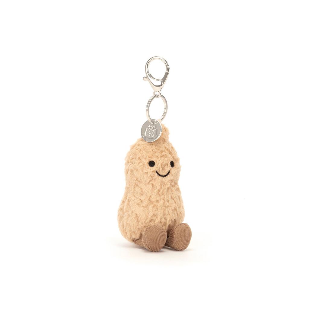 JELLYCAT Fun Food Amuseables Klíčenka na tašku Arašídový přívěsek Arašídová panenka Plyšový přívěsek Sedící výška 12 cm