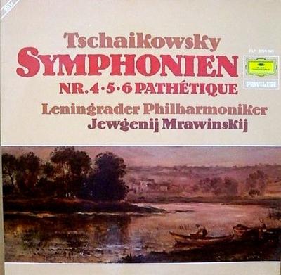 Disque LP TSCHAIKOWSKY PHILHARMONIQUE DE LENINGRAD Symphonies Nos. 4 5 et 6 Pathetiq 2539131 DEUTSCHE GRAMMO 1974 Allemagne Classique Occasion