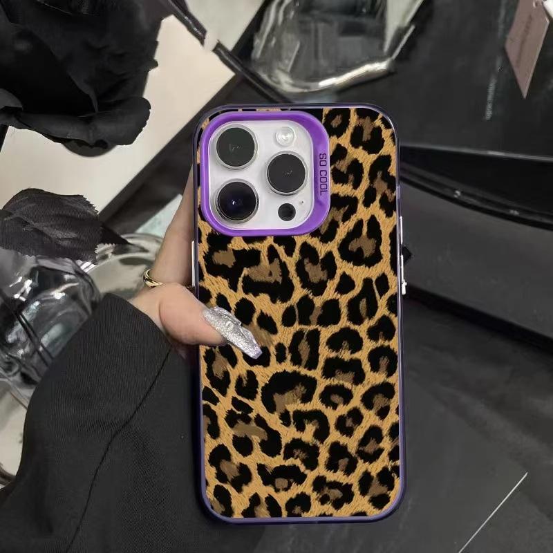 The new leopard print is suitable for Apple 16Pro mobile phone case iPhone15Pro creative 14 personality 1713 Europe and America