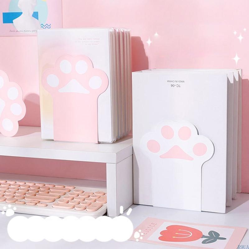 Cat Paw Bookends Sturdy Non Skid Book Ends Stand for Bookshelf Bedroom 2 Pac