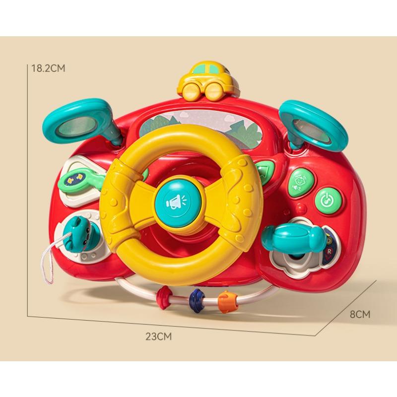 Simulated Driving Steering Wheel Early Education Soothing Toy For Baby Stroller Kids