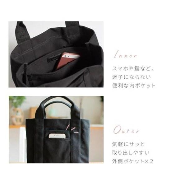 HIGH FIVE Mini tote bag partition lightweight canvas multiple pockets multi-storage bottom IC card gusseted mens womens large capacity brand simple