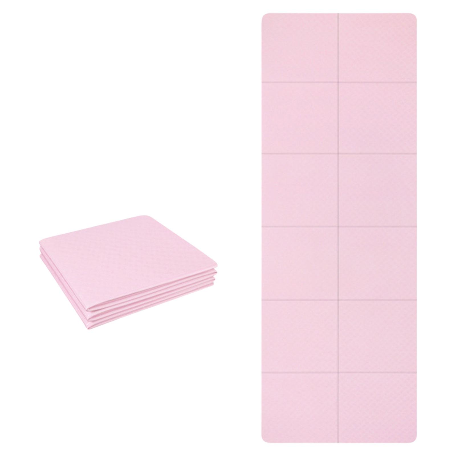 Folding Travel Fitness Exercise Mat Foldable Yoga Mat Gym Mat for Yoga Pilates Floor Workout Thicknesses 4mm or 6mm