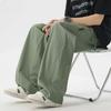 Summer Thin Men's Straight Tube Loose Ice Silk Wide Leg Casual Pants Breathable Jogging Fitness Baggy Casual Pants