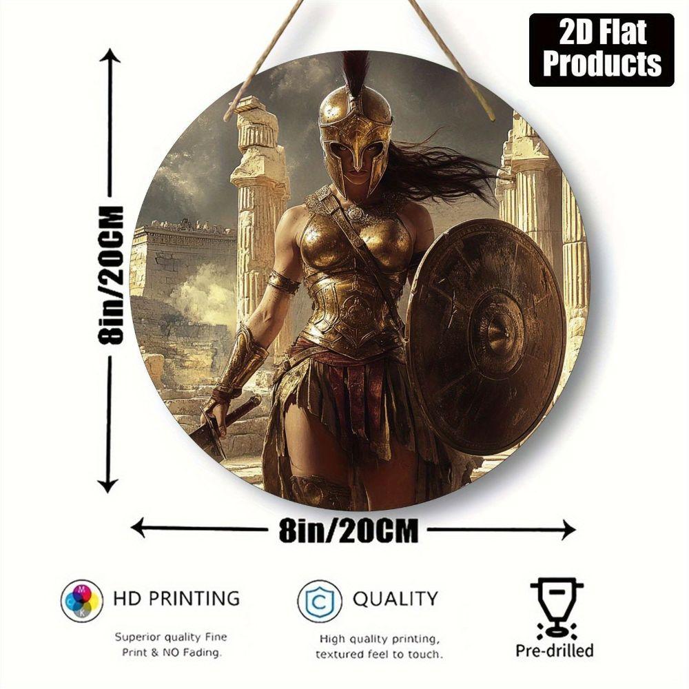 

Medieval Knight Round Metal Logo Badge 20cm