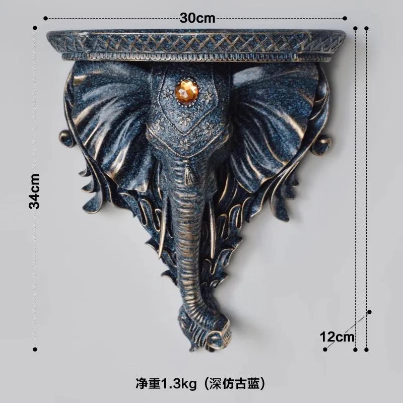 Heimdeko Europäisch Kreativer Elefantenkopf Wanddeko 3D Wanddeko Vase