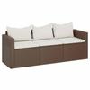 Vidaxl 3-Osobowa Sofa Ogrodowa Z Poduszkami, Brązowa, Polirattan